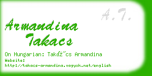 armandina takacs business card